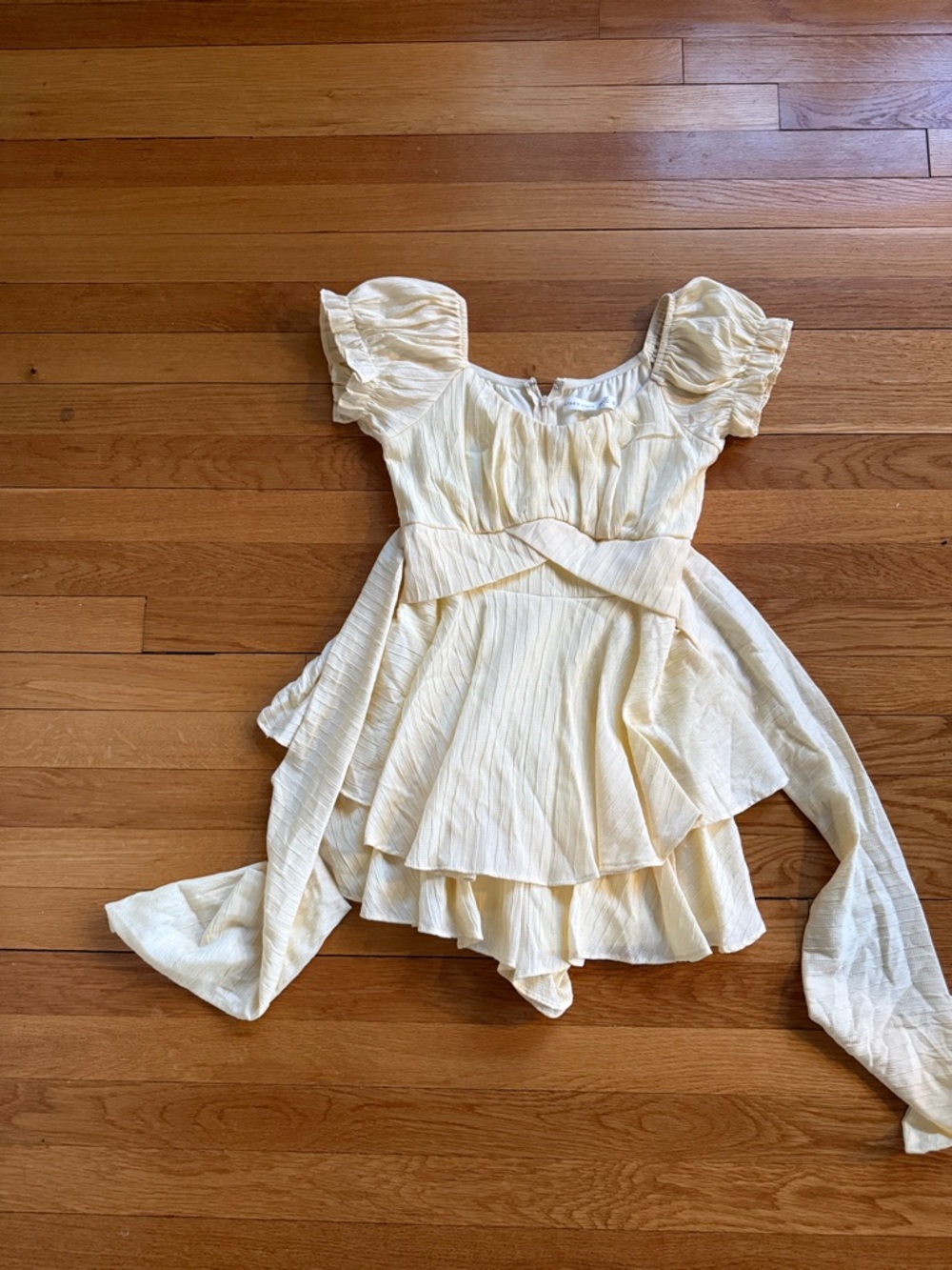Altar'd State Cream Textured Sleeveless romper